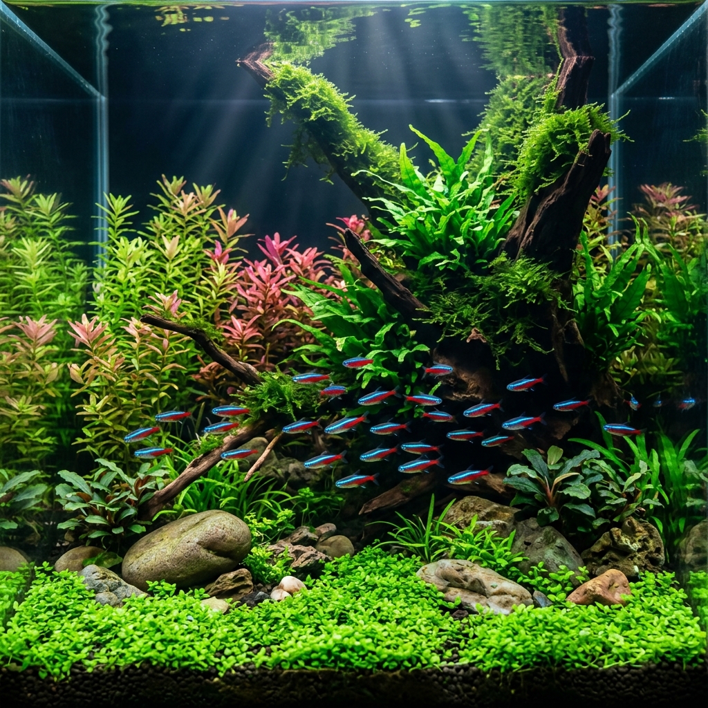 Stunning planted aquarium aquascape